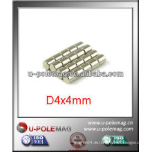 D4x4mm Zylinder Nickel Cadmium Magnet